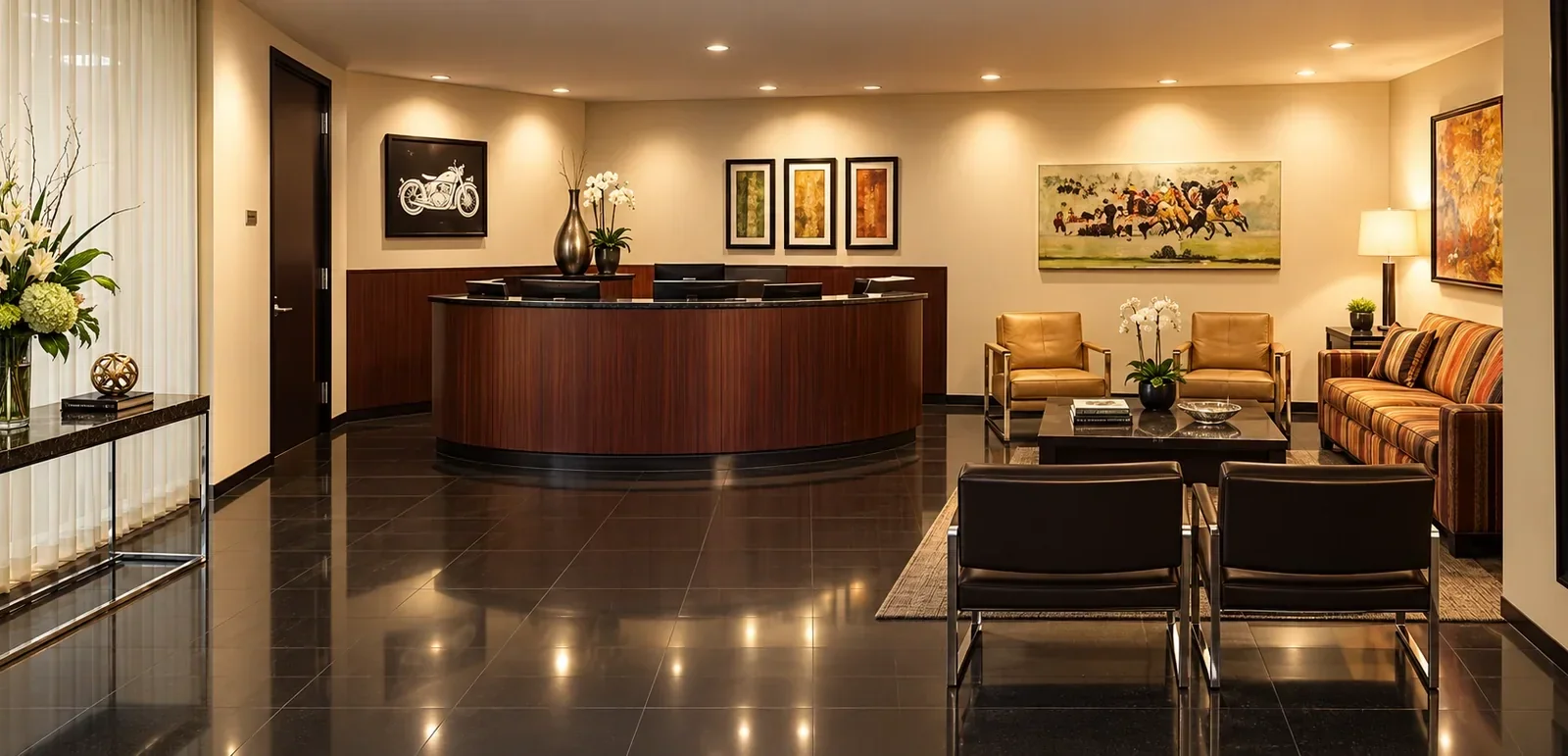 Beverly Hills law office reception interior
