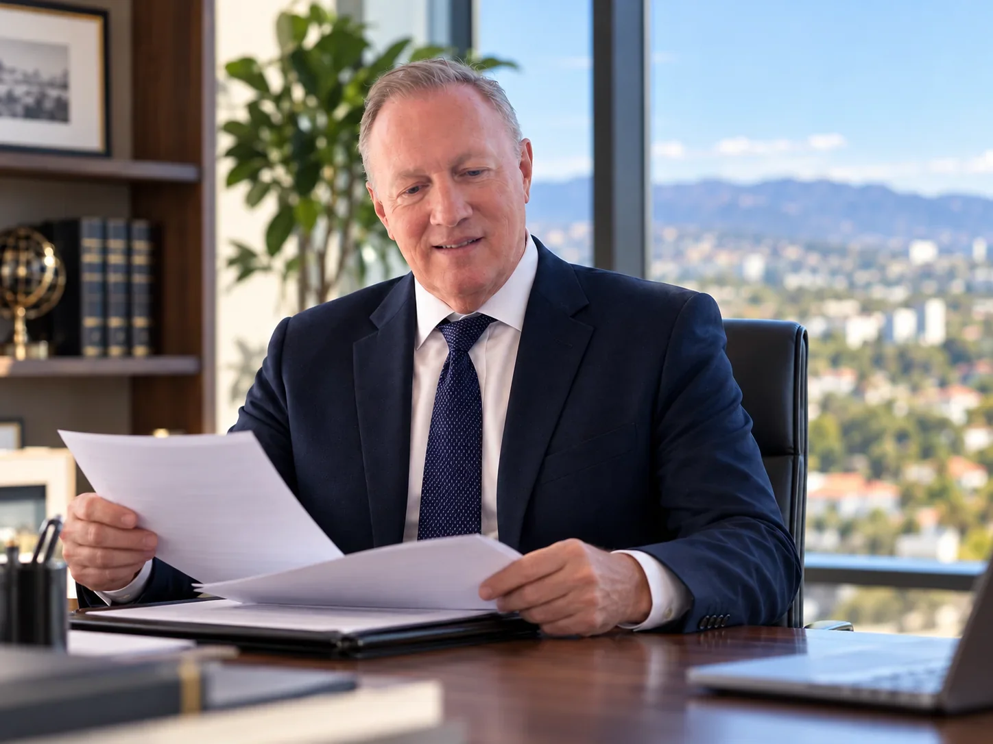 Philip Kaufler seated in his office